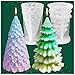 KVCSYAW 3D Christmas Tree Candle Mold 2 Pcs Silicone Mold for Candle Making Xmas Handmade Candle Making Mould DIY Craft Resin Mold for Fondant Cake Aromatherapy Candle Chocolate Soap Candy - Image 3