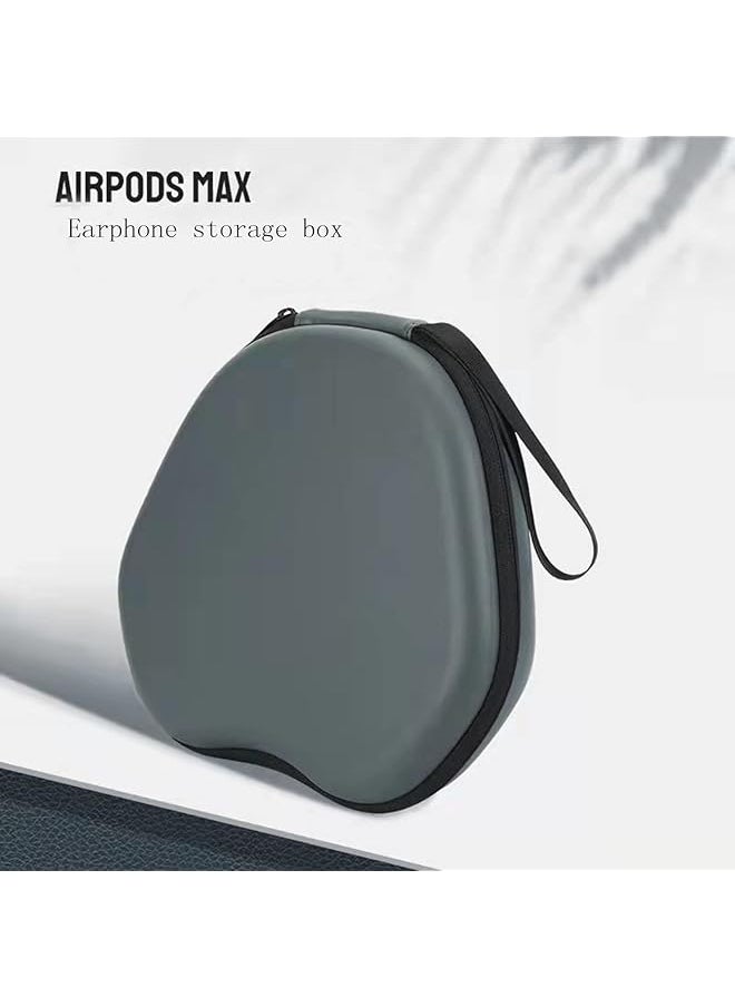 erorex - Hard Case For Airpods Max Headphones Carrying Case Storage Travel Case Fashion Pu Case Wireless Headphones Eva Storage Case Protective Case Cover Gray - Image 1