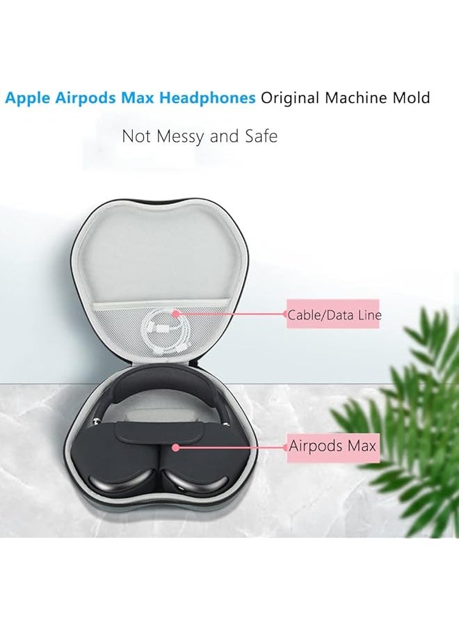 erorex - Hard Case For Airpods Max Headphones Carrying Case Storage Travel Case Fashion Pu Case Wireless Headphones Eva Storage Case Protective Case Cover Gray - Image 1