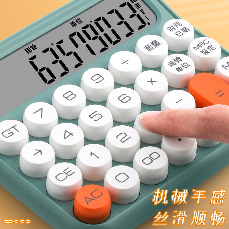 Flexible Keyboard College Student Calculator Office With 12 Ins Goddess Mechanical Voice High Color Value Business Use - Image 3