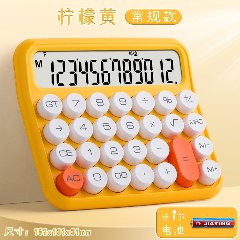 Flexible Keyboard College Student Calculator Office With 12 Ins Goddess Mechanical Voice High Color Value Business Use - Image 1