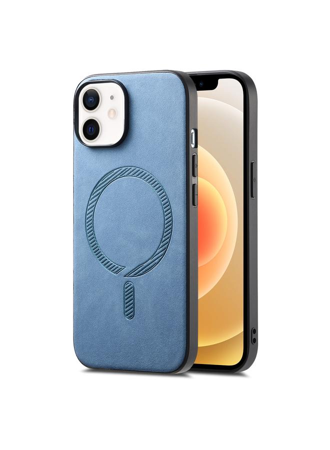 S-TOP Case For iPhone 12 Solid Color Retro Magsafe PU Back Cover Phone Case - Image 1