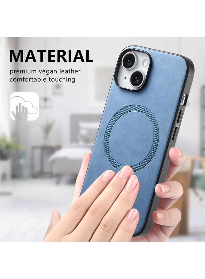 S-TOP Case For iPhone 12 Solid Color Retro Magsafe PU Back Cover Phone Case - Image 5