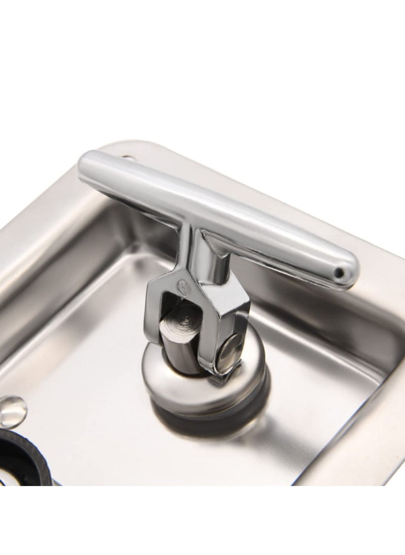 SYOSI - SYOSI 2Pcs Truck Tool Box Latch, T-Handle Latch Stainless Lock Replacement Handle for ToolBox with 4 Keys Truck Door Flush Latch with Gasket - Image 1