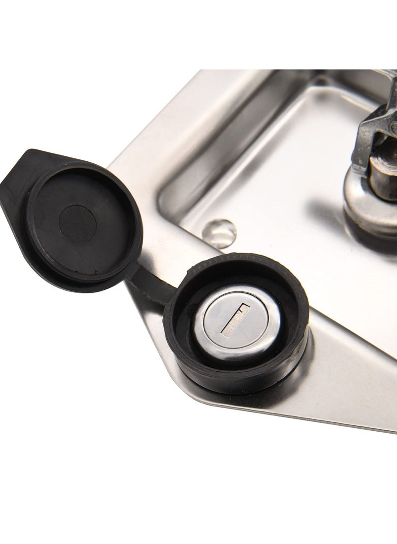SYOSI - SYOSI 2Pcs Truck Tool Box Latch, T-Handle Latch Stainless Lock Replacement Handle for ToolBox with 4 Keys Truck Door Flush Latch with Gasket - Image 1