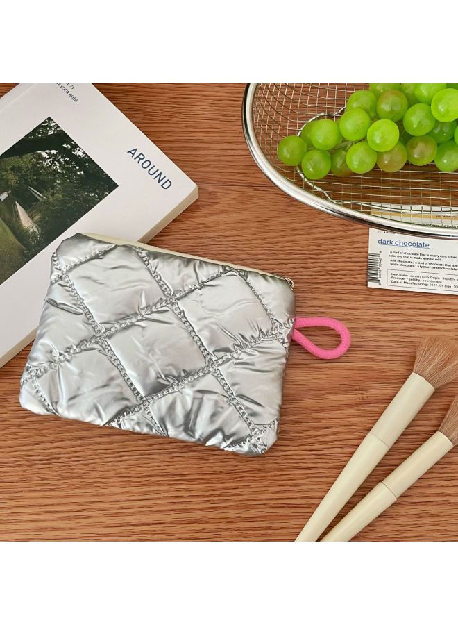 Blogger Coin Purse Portable Rhomboid Silver Loving Hand Bag Coin Bag Carry-on Sanitary Bag