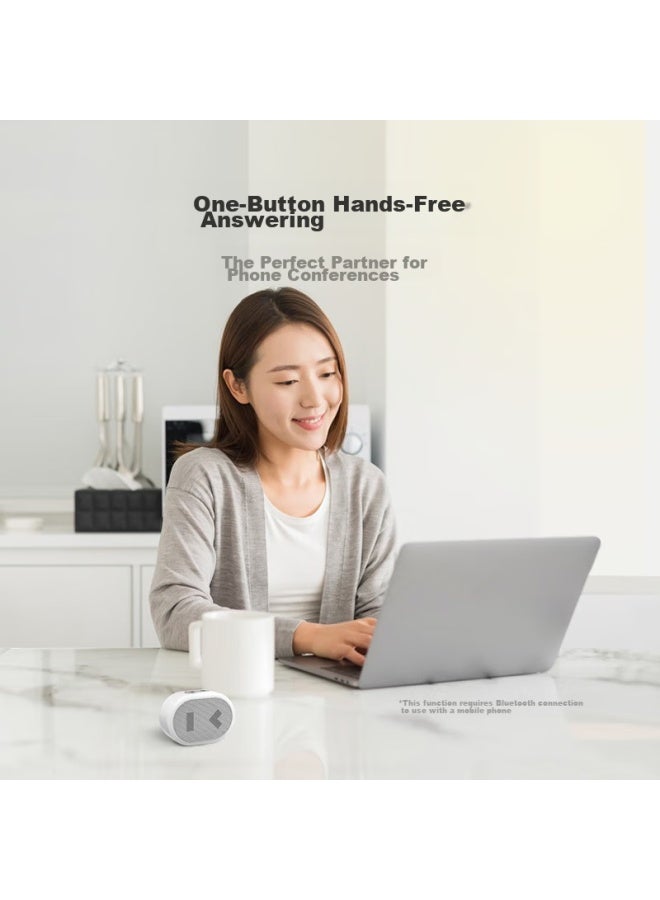 Small Xiaodu Smart Portable Speaker, Portable Bluetooth Speaker, Mini Speaker, Xiaodu Smart Speaker, Smart Voice Assistant, Bluetooth 5.0 Connection, White - Image 3