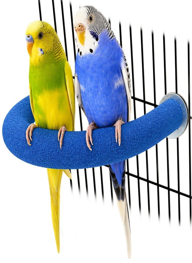 Rypet Parrot Perch Rough-surfaced - Quartz Sands Bird Cage Perches for Small Parakeets Cockatiels, Conures, Macaws, Parrots, Love Birds, Finches Cages Toy, U Shape - Image 1