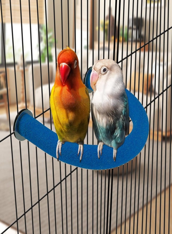 Rypet Parrot Perch Rough-surfaced - Quartz Sands Bird Cage Perches for Small Parakeets Cockatiels, Conures, Macaws, Parrots, Love Birds, Finches Cages Toy, U Shape - Image 5