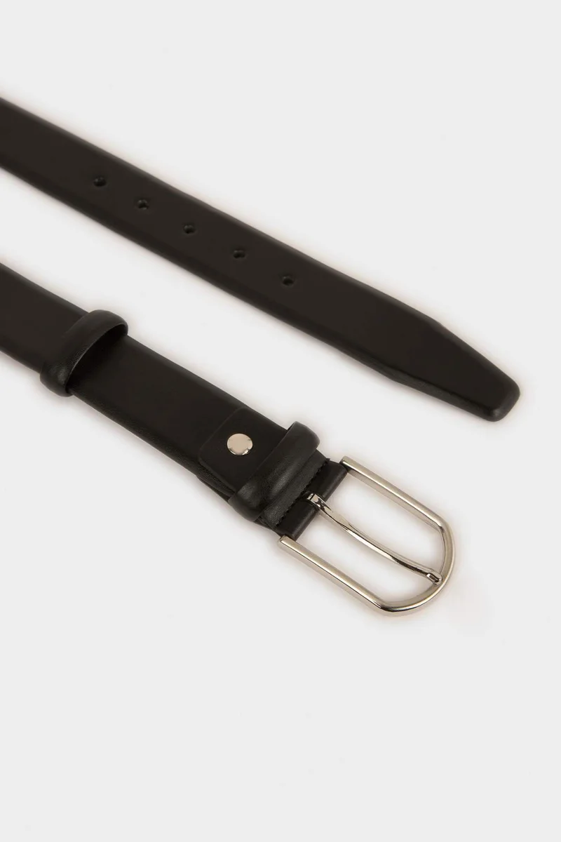 Defacto  Man Rectangle Clasp Faux Leather Classic Belt for Men | Best Price UAE
