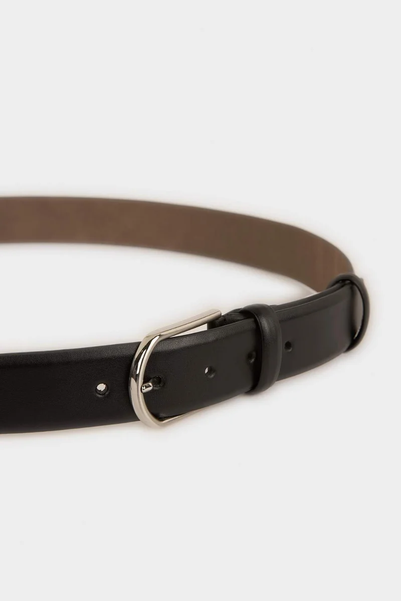 Defacto  Man Rectangle Clasp Faux Leather Classic Belt for Men | Best Price UAE