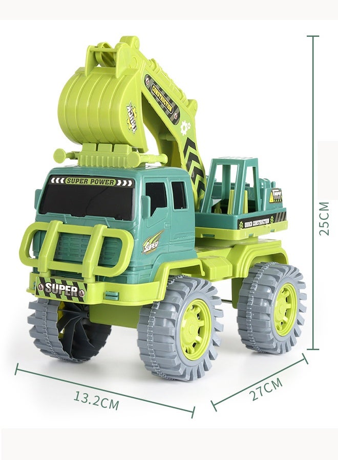 Large simulated excavator toy Simulated engineering vehicles Excavator model car Inertial sliding engineering vehicle Children's toy cars - Image 2