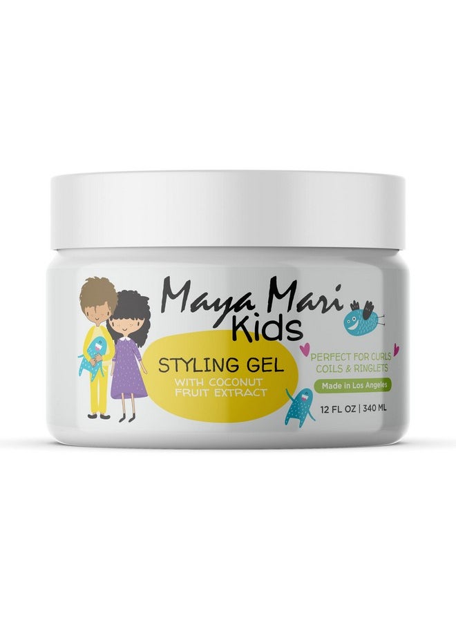 MAYA MARI Aya Mari Kids Hair Styling Gel With Coconut Fruit Extract Lightweight Styling Gel For Textured And Curly Hair 12 Oz  - Image 1