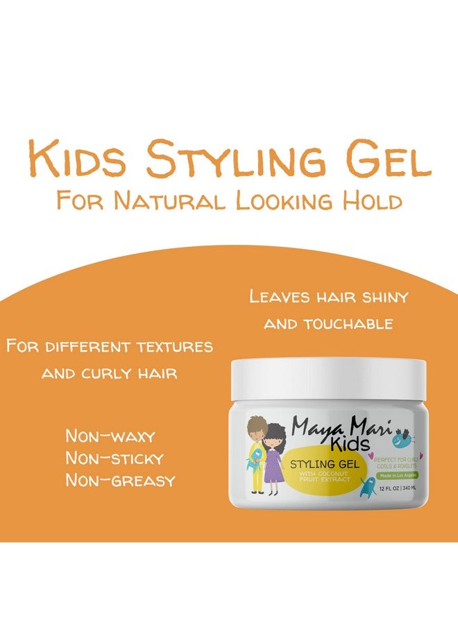 MAYA MARI Aya Mari Kids Hair Styling Gel With Coconut Fruit Extract Lightweight Styling Gel For Textured And Curly Hair 12 Oz  - Image 3