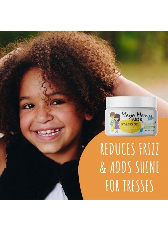 MAYA MARI Aya Mari Kids Hair Styling Gel With Coconut Fruit Extract Lightweight Styling Gel For Textured And Curly Hair 12 Oz  - Image 5