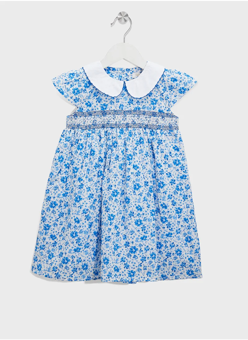 ريبلز مع نمشي Girls Floral Print Dress
