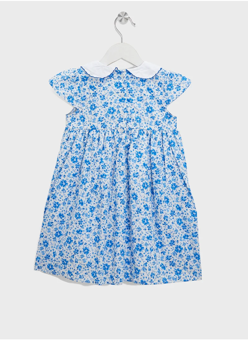 ريبلز مع نمشي Girls Floral Print Dress