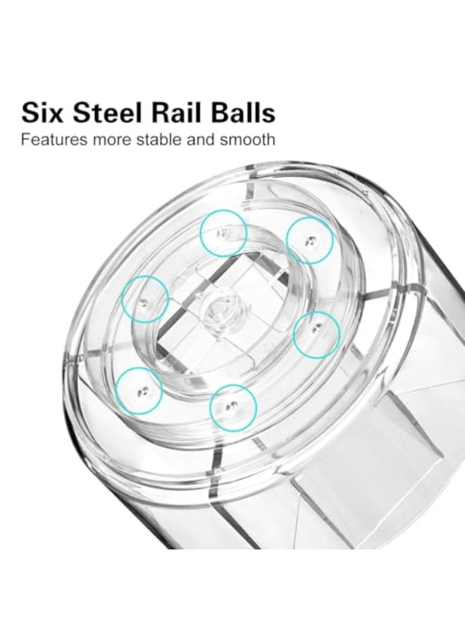 Acrylic Pen Holder, 360-Degree Rotating Pen Holder for Desk, Clear Desk Organizers and Accessories with 5 Compartments Pencil Organizer, Art Supply Storage Box Caddy for Office, Home - Image 3