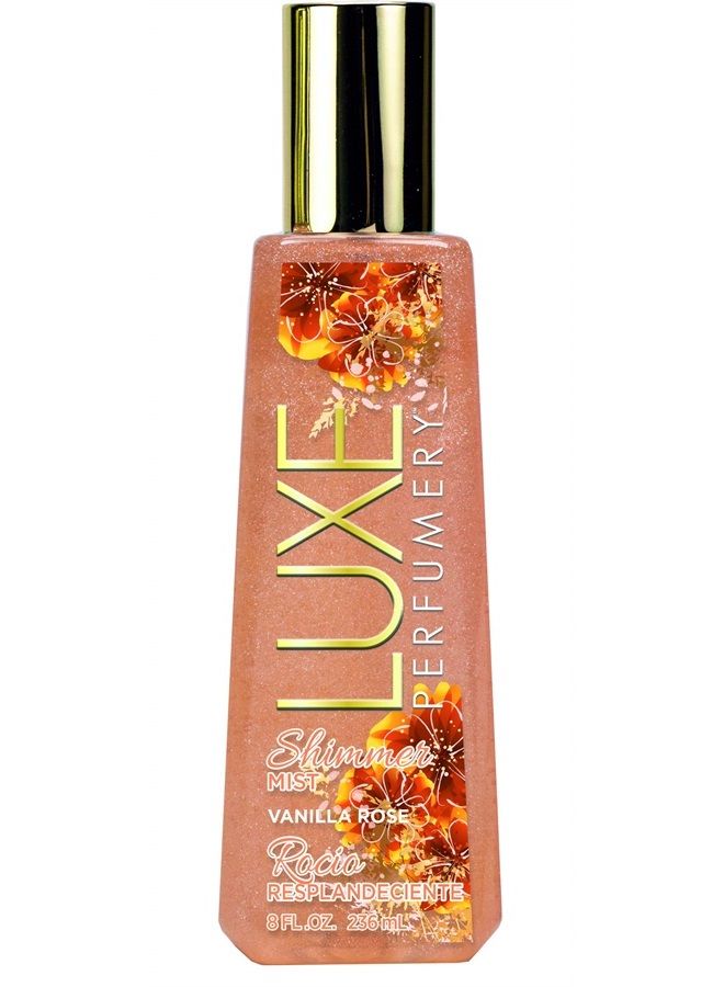 Luxe Perfumery Shimmer Fragrance Mist Vanilla Rose, 8.0 Fluid Ounce  - Image 1