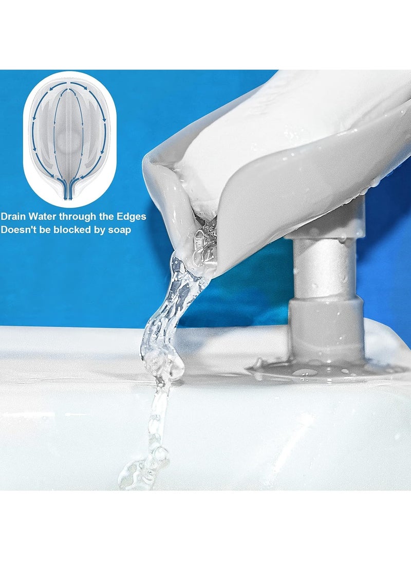 Bukela 2-Pack Soap Holders, Leaf-Shaped Self-Draining Soap Dish Holder, Non-Perforated Easy-Clean Soap Dish with Suction Cup for Shower, Bathroom, Kitchen Sink (Gray + Green) - Image 5