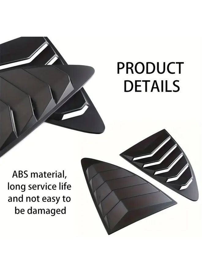 Bright Black Decorative Side Tuyles Rear Shutters For 2013-2018 Subaru BRZ - Image 3