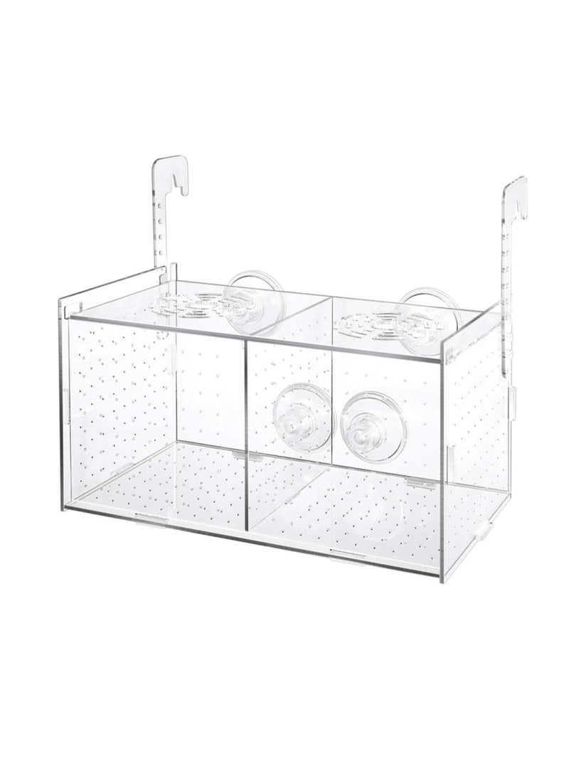Excefore Fish Breeding Box, Acrylic Fish Isolation Box Aquarium Hatchery Incubator with Suction Cups for Baby Fishes Shrimp Guppy Clownfish Aggressive Fish - Image 1