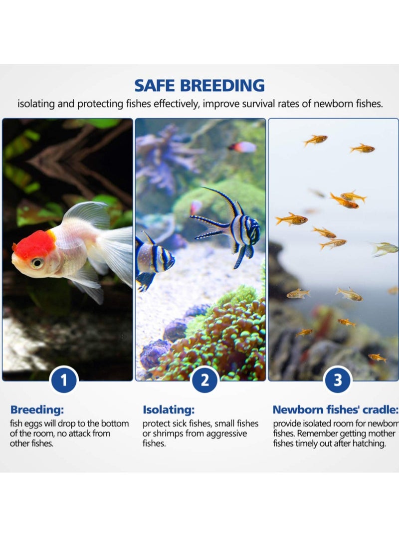 Excefore Fish Breeding Box, Acrylic Fish Isolation Box Aquarium Hatchery Incubator with Suction Cups for Baby Fishes Shrimp Guppy Clownfish Aggressive Fish - Image 5