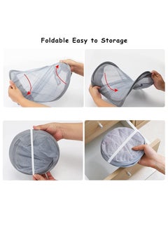 SUNBEET SUNBEET Hanging Laundry Hamper Foldable Mesh Hamper Dirty Cloth Basket with Carry Handle for Store Cloth Toy Camping Hotel Use PACK OF 1  - Image 5