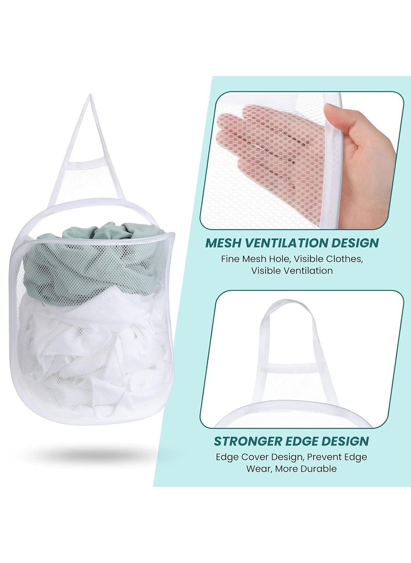 SUNBEET - SUNBEET Hanging Laundry Hamper Foldable Mesh Hamper Dirty Cloth Basket with Carry Handle for Store Cloth Toy Camping Hotel Use PACK OF 1 - Image 1