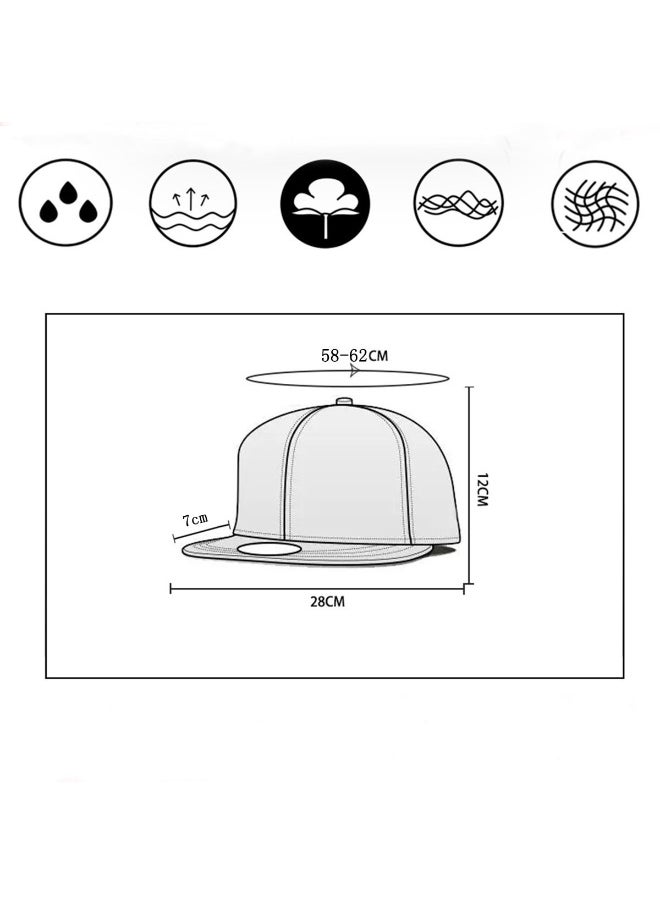 Generic Fashionable Printed Baseball Cap With Adjustable Buckle For Reverse Wearing Street Dance For Daily Wear And Outdoor Sports  - Image 3