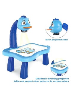 Generic KIDS Projector PAINTING DESK Drawing Board Table With Projection Function Children Painting Table Educational Toys (BLUE)  - Image 3