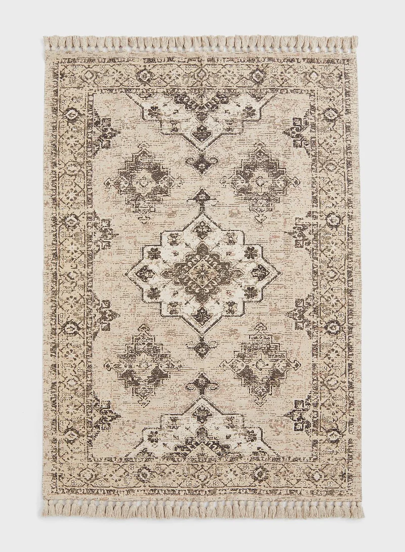 H&M Fringed Patterned Rug-140X200