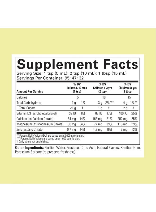 CHILDLIFE ESSENTIALS Liquid Calcium Supplement for Kids - Baby Calcium with Magnesium, Zinc, and Vitamin D3 - Orange Flavor, 16 fl oz (1 Pack) - Image 1