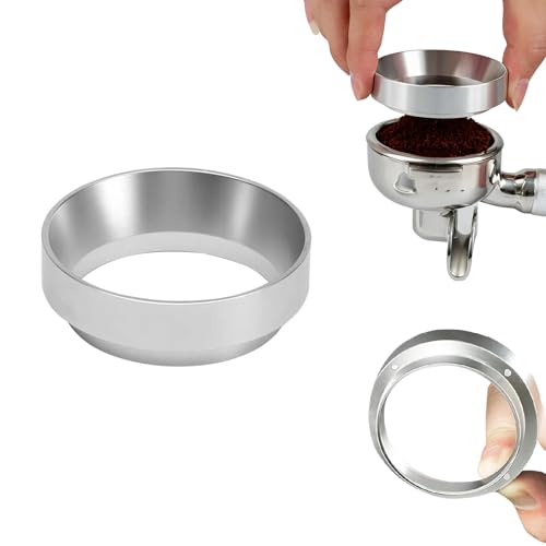 Gozaqe 51mm Espresso Dosing Funnel,Coffee Powder Ring,Coffee Accessories,Stainless Steel Coffee Dosing Ring,Prevent Ground Coffee from Spilling - Image 1