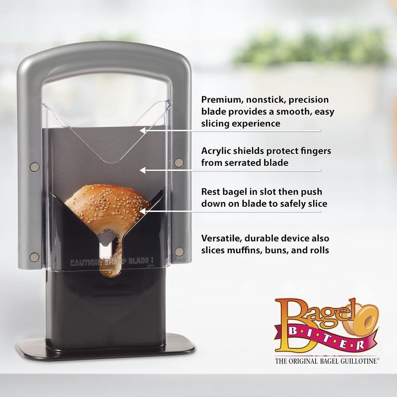 Hoan The Original Bagel Guillotine Universal Slicer, Silver, 9.25-Inch - Effortless Stainless Steel Slicer - Image 4