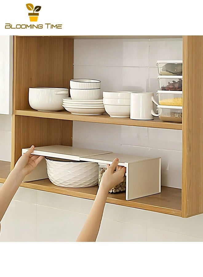 بلومنغ تايم رفوف المطبخ قابل للسحب ، رفوف تخزين الطبقات للأطباق ، كونترتوب ، خزائن ، أقسام داخلية ، رفوف الطبقات ، رفوف التوابل - Image 3