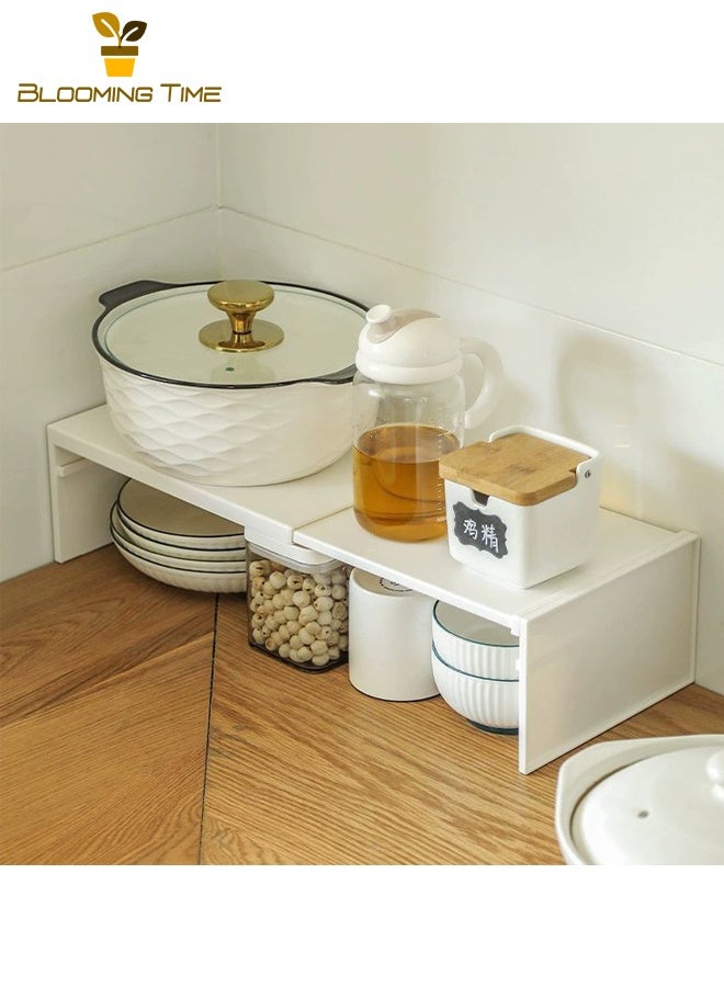 بلومنغ تايم رفوف المطبخ قابل للسحب ، رفوف تخزين الطبقات للأطباق ، كونترتوب ، خزائن ، أقسام داخلية ، رفوف الطبقات ، رفوف التوابل - Image 4