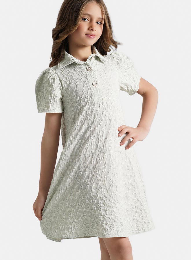 Remint Girls Chic Polo Dress Mint - Image 3