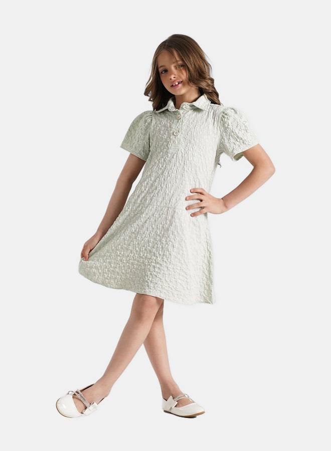 Remint Girls Chic Polo Dress Mint - Image 2