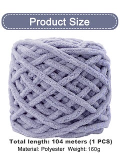 MileMelo 2-Piece Knitting Wool Yarn,Knitting Yarn Coarse Yarn for Crochet, Soft Chunky Yarn for Projects Making Plush Balls Handmade Bags Sweaters Shoes Hats Blankets Scarves Grey  - Image 2