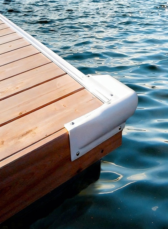 FCOUIID 90 Degree Vinyl Dock Corner Bumper - Dock Corner Guard for Marine Boat, 9" L x 9" W x 5" H, 2 Pcs (White) - Image 4