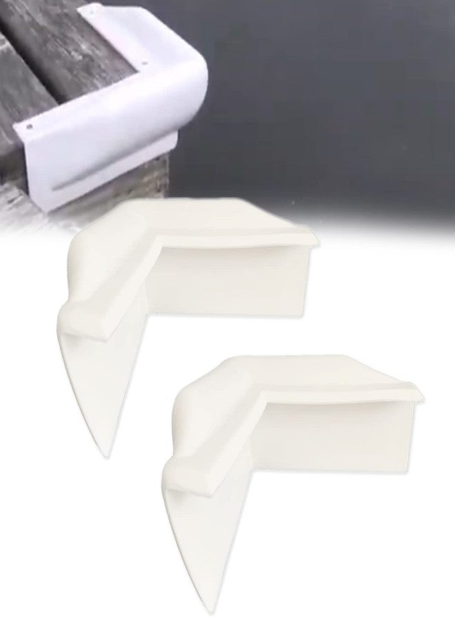 FCOUIID 90 Degree Vinyl Dock Corner Bumper - Dock Corner Guard for Marine Boat, 9" L x 9" W x 5" H, 2 Pcs (White) - Image 1