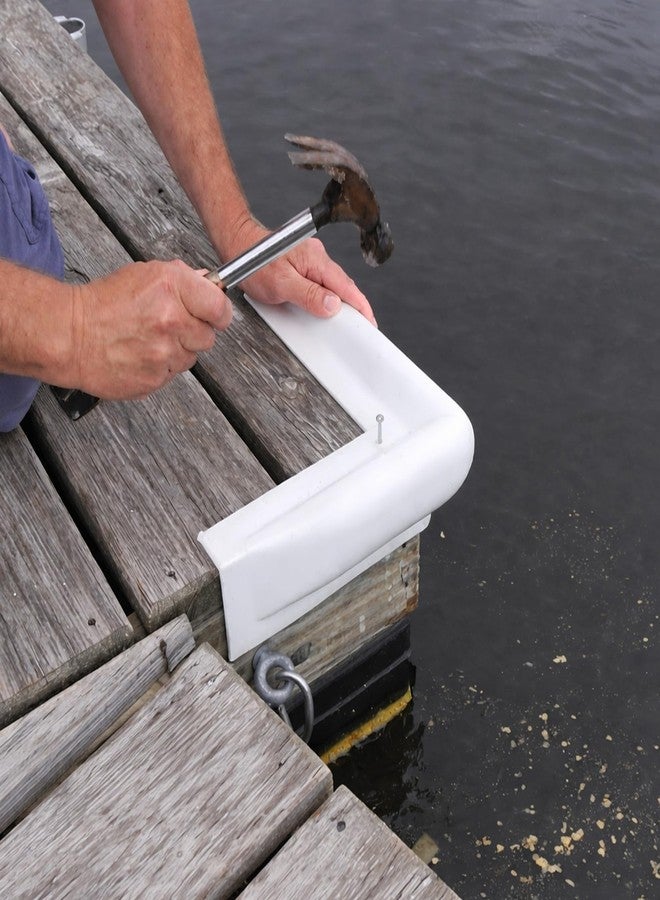 FCOUIID 90 Degree Vinyl Dock Corner Bumper - Dock Corner Guard for Marine Boat, 9" L x 9" W x 5" H, 2 Pcs (White) - Image 5