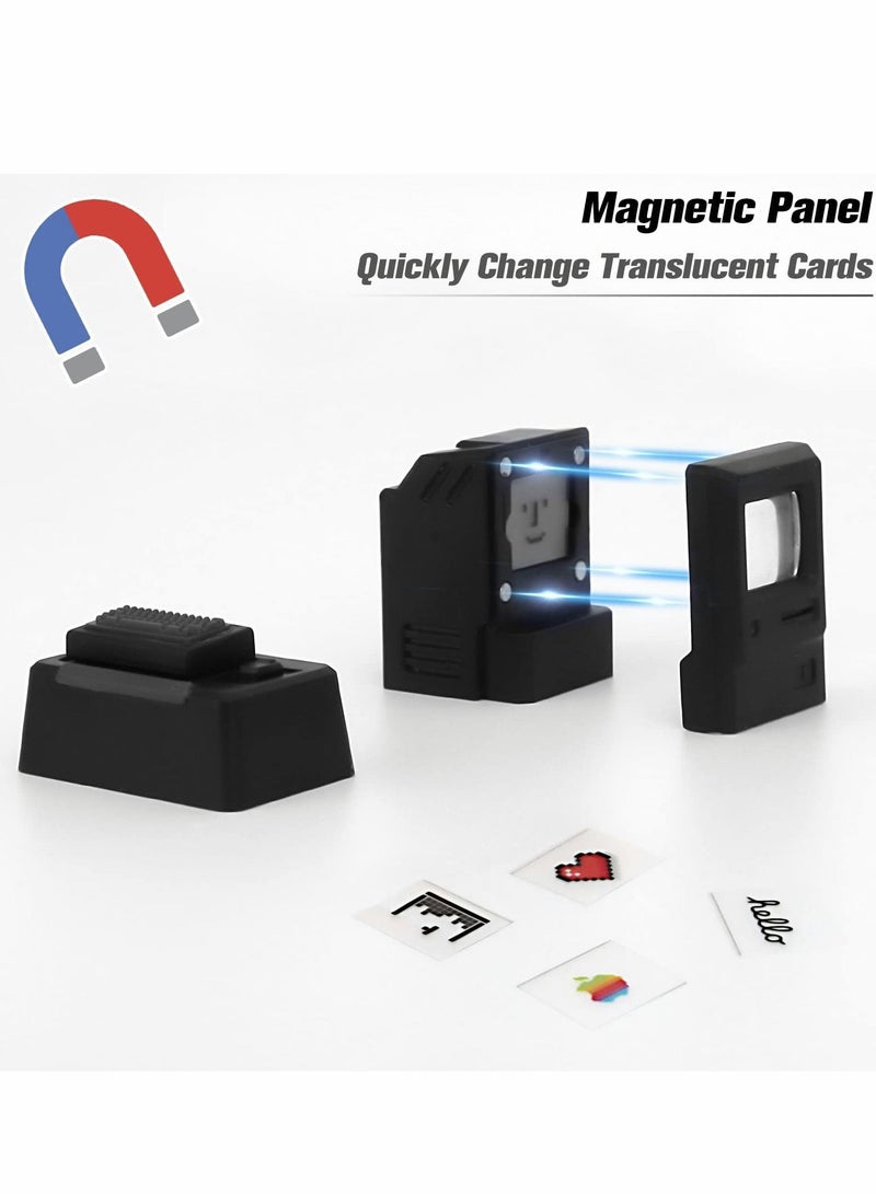 Custom Keycaps for Esc Key and Tab Key - Magnetic Light Transmission Keycaps - Classic Retro Mechanical Backlit Keyboard Esc Tab Keycap for GK61 GK64 SK87 GH60 PC Gamer ect Most Keyboard(Black) - Image 4