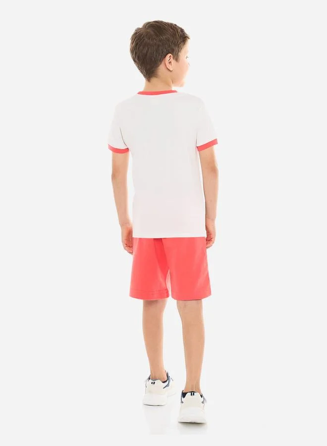 victor and jane Victor And Jane Boys California Club Graphic T-Shirt and Shorts Set