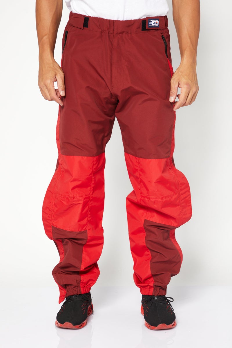 DIESEL سروال رياضي للرجال مناسب للسباقات، أحمر - Image 1