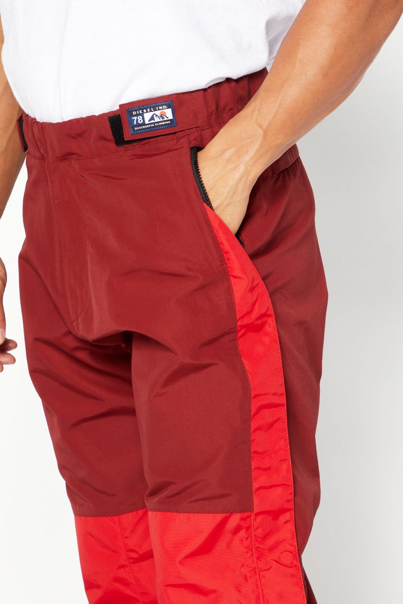 DIESEL سروال رياضي للرجال مناسب للسباقات، أحمر - Image 2