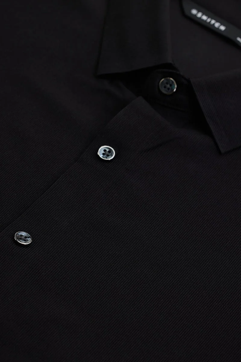 SNITCH Black Stitchless Stretch Shirt