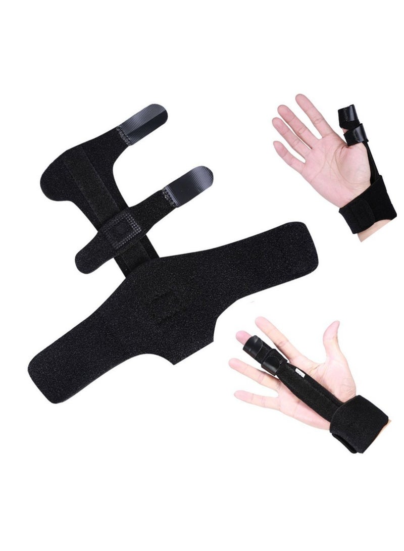 SOLARAE Finger Splint, Adjustable Aluminium Trigger Finger Extension, Fracture Healing Mallet Finger Correction Support Bracket for Fractures, Postoperativ and Pain Relief - Image 1