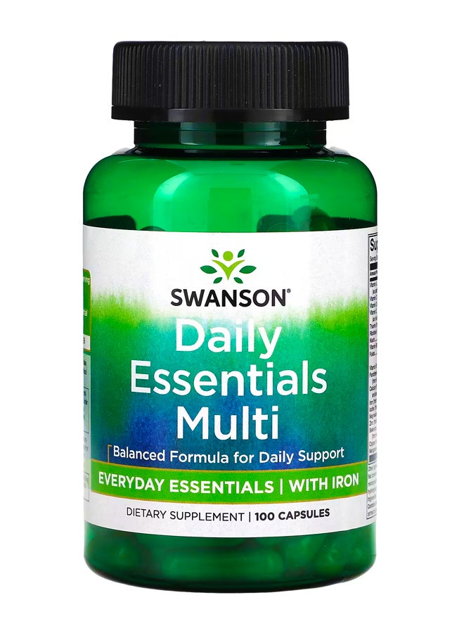 سوانسون كبسولات متعددة Daily Essentials ، 100 كبسولة